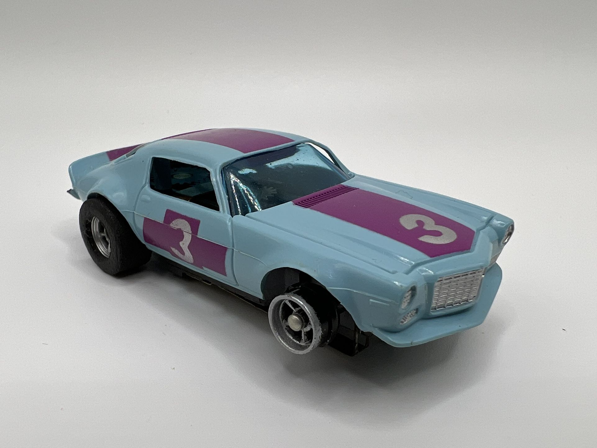 AFX Aurora Chevy Camaro, Blue & Purple, Slot Car