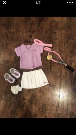 American Girl Doll Tennis Pro Outfit lavender and white