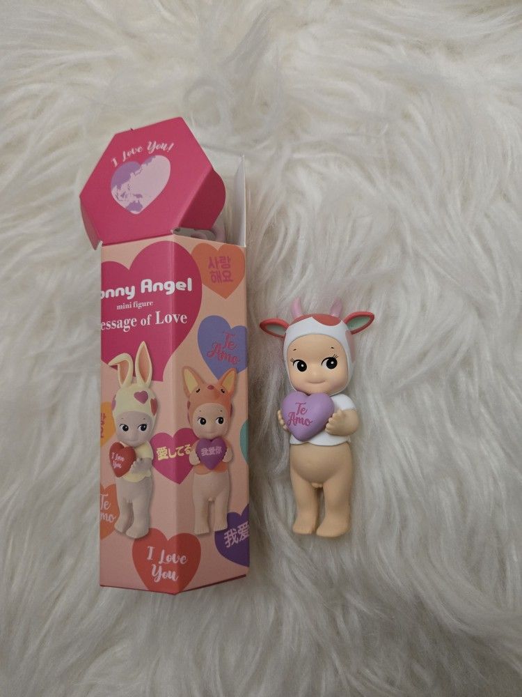 Sonny Angel Message Of Love Cow With Heart Valentine Toy Gift