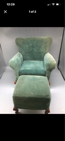 Vintage Doll/Bear Corduroy Armchair With Matching Ottoman