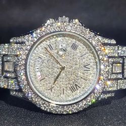 Silver Diamond Watch 