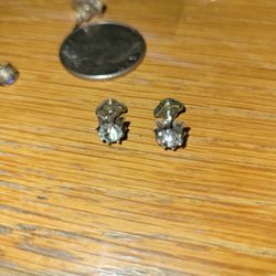 Classic Solitaire Stud Earrings with Secure Screw-Back Posts