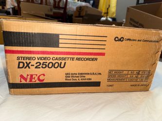 NEC DX-2500U Hi-Fi Stereo VCR VHS Player Recorder, in original packaging