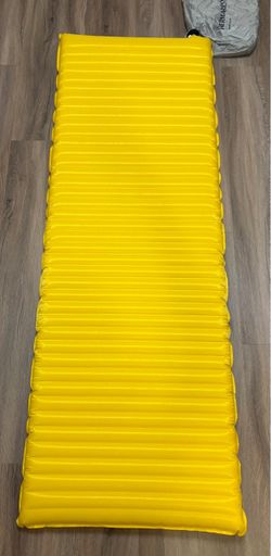Yellow Therm-a-Rest Neoair Inflatable Sleeping Pad with Pump Sack and Compact Storage Bag