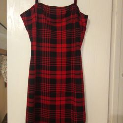 Women's Size 2XL Red Plaid Stretchy Dress New No Tags From Shein $4 Pick Up In Edinburg No Holds 