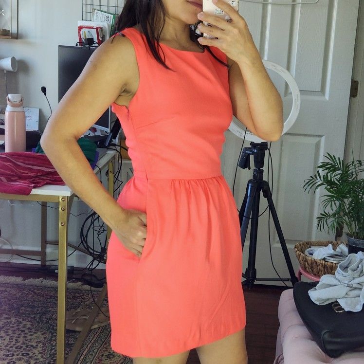 J.Crew Pocketed Chiffon Mini Dress (00)