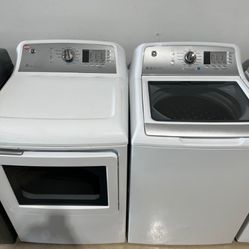 Washer and dryer set ge glasstop load 