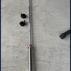 WOD BARBELL  5.0 HARD CHROME 7ft (OBG-80HC) & clamps $130