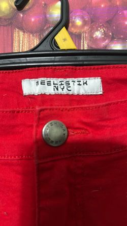 Realistik NYC Red Denim Jeans Size 36