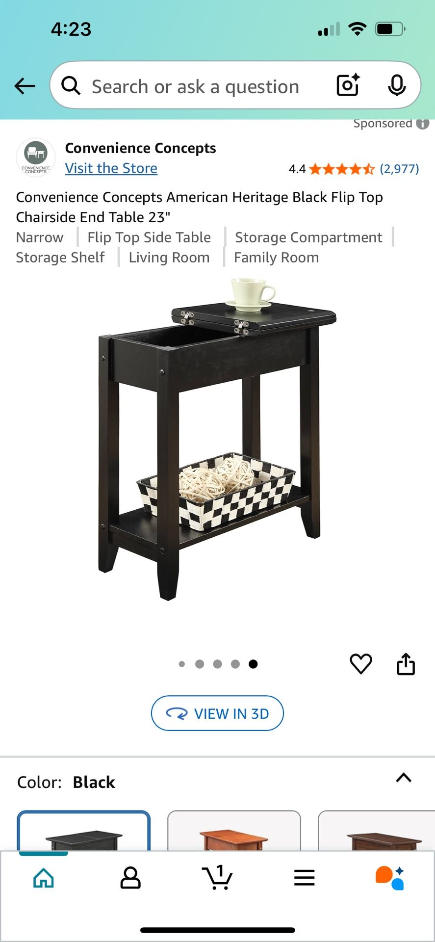 Set (x2) End Tables w/Storage