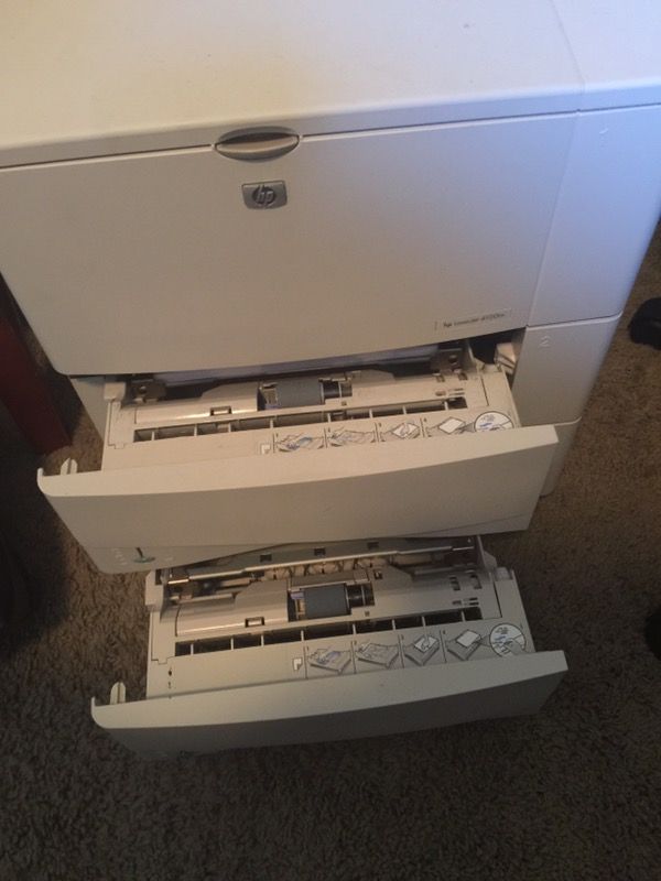 HP Laser Printer 4100 TN 2 paper trays letter and legal for Sale in