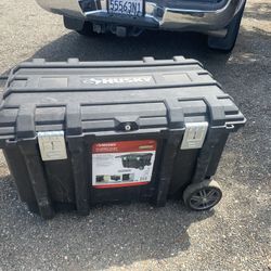 Husky 37  In Job Box Utility Cart Black. Dim 37.8 L X 23.2 W X 23 High.