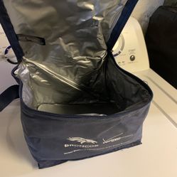 Broncos logo and Verizon Wireless Burger Lunch Bag 9”x 6.5”x6.5”