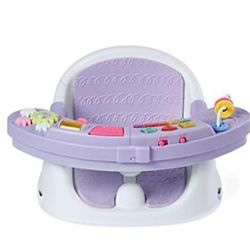 Infantino Music & Lights 3-in-1 Discovery Seat and Booster - Convertible Infant Activity and Feeding Seat with Electronic Piano 