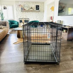 NEW Black Large Double Door Collapsible Wire Dog Crate