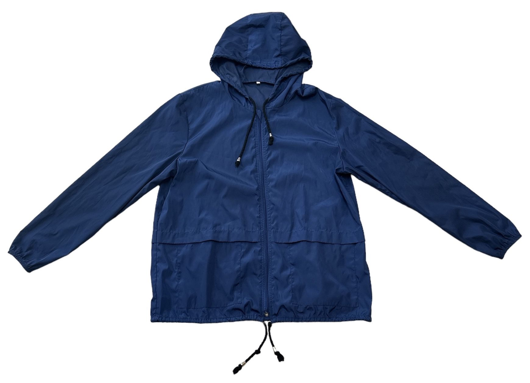 Unbranded Men’s Windbreaker Blue Activewear Rain Jacket Unisex Size Large
