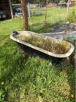 Free cast iron tub planter