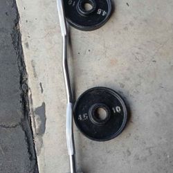 Ez Curl Bar & Set 10