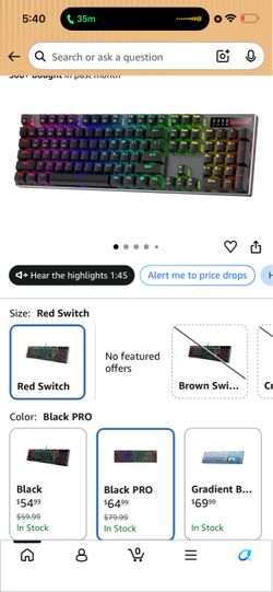 Wireless RGB mechanical keyboard