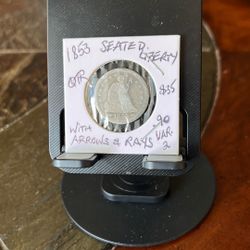 1853 SEATED LIBERTY SILVER QUARTER- With Arrows & Rays! Rare Key Date Cheap!