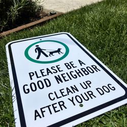 Clean Up Sign