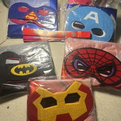  Marvel  hero capes, 10 masks and 50 wristbands