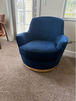 Blue swivel chair