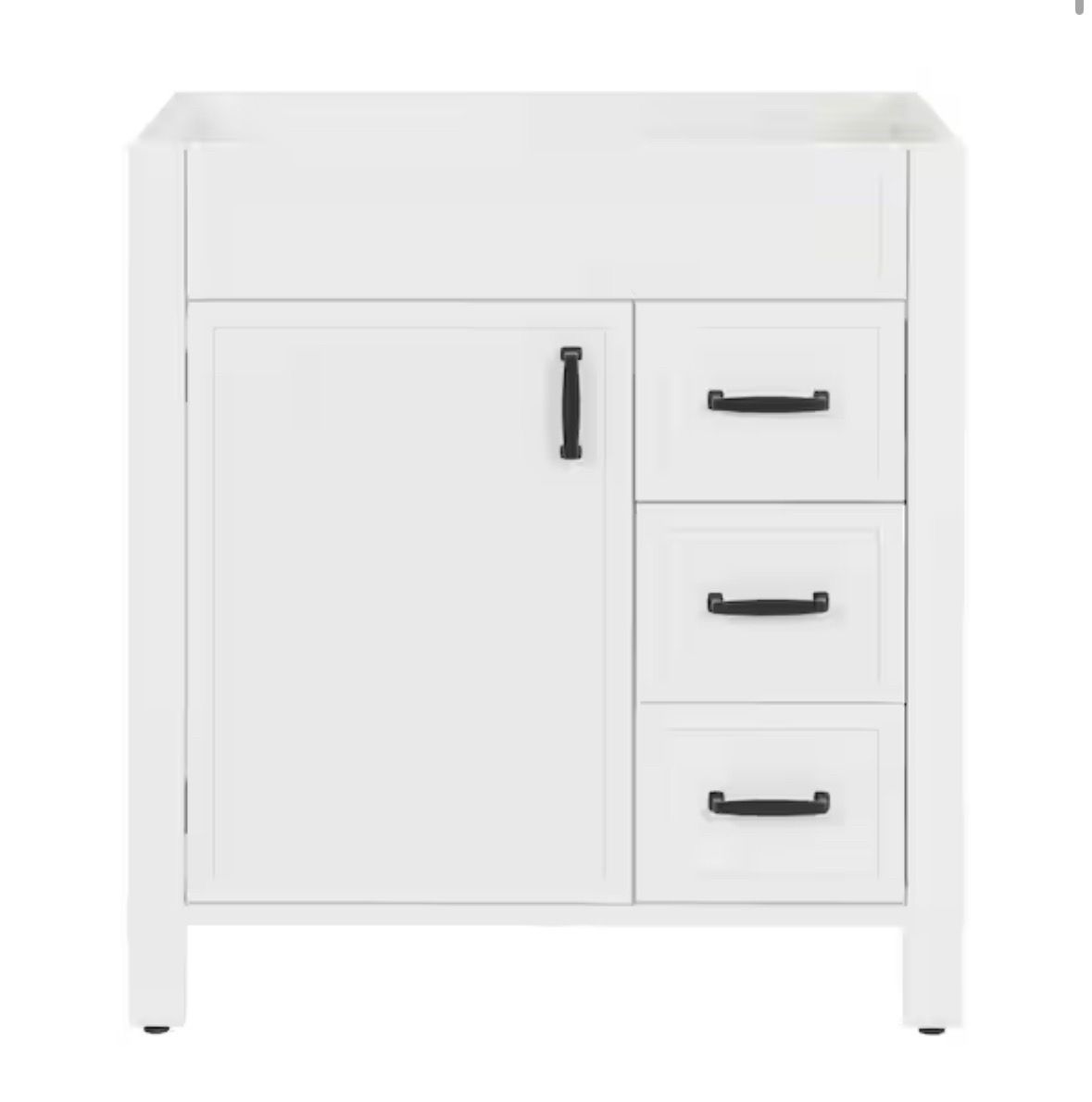 Home Decorators Collection Winsome 30 in. Freestanding Bath Vanity Cabinet without Top in White