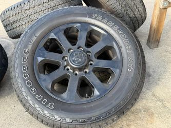 DELIVERY (4) 20" 2025 Dodge Ram 2500 3500 LARAMIE OEM wheels rims 2025 Firestone LT285/60R20 95%