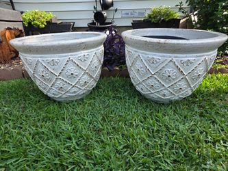 Xl wide flower pots