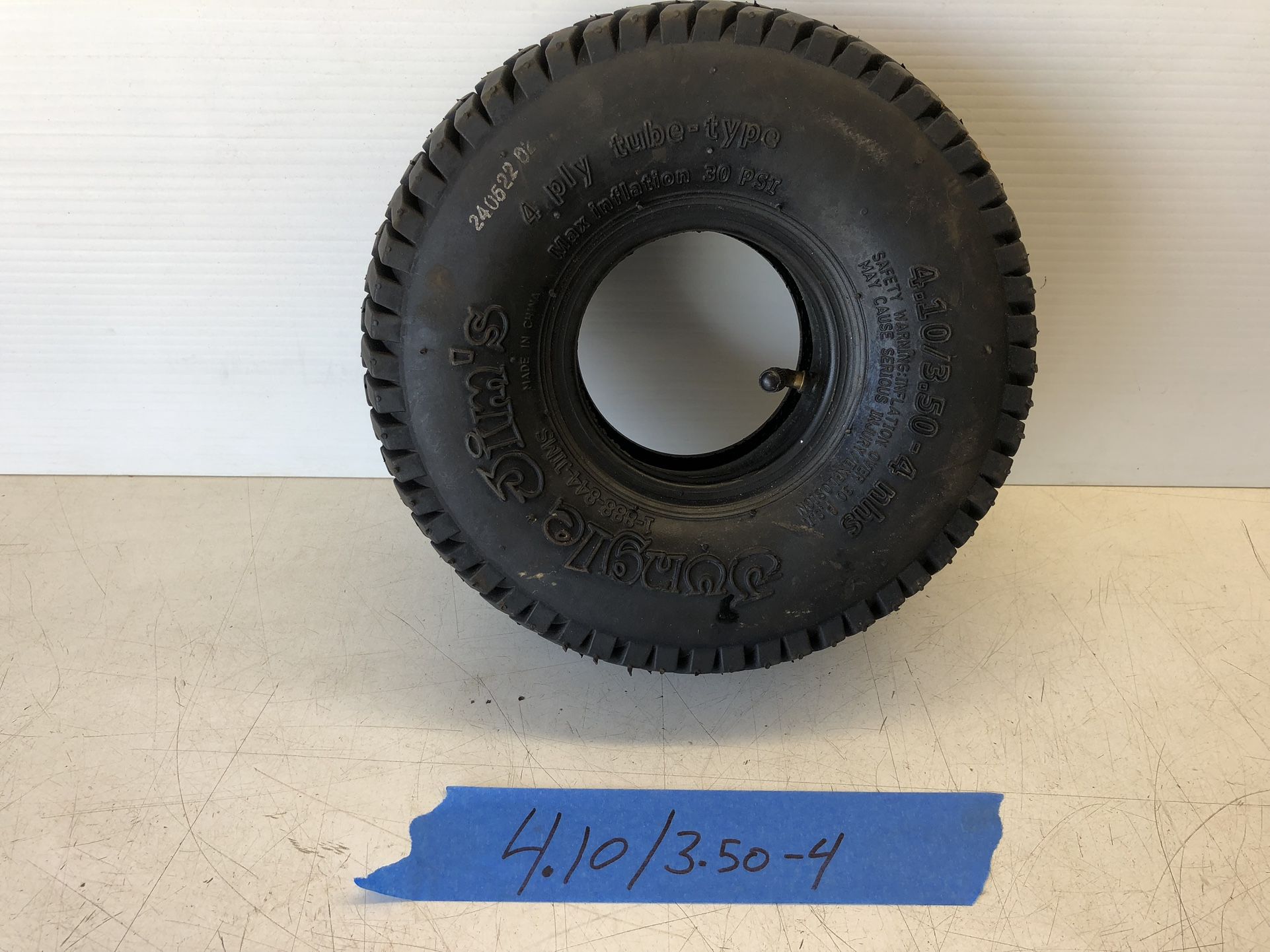 Tire “ New “ 4.10 / 3.50 - 4