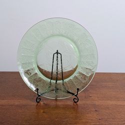 Vintage Jeannette Depression Glass Plate Poinsettia