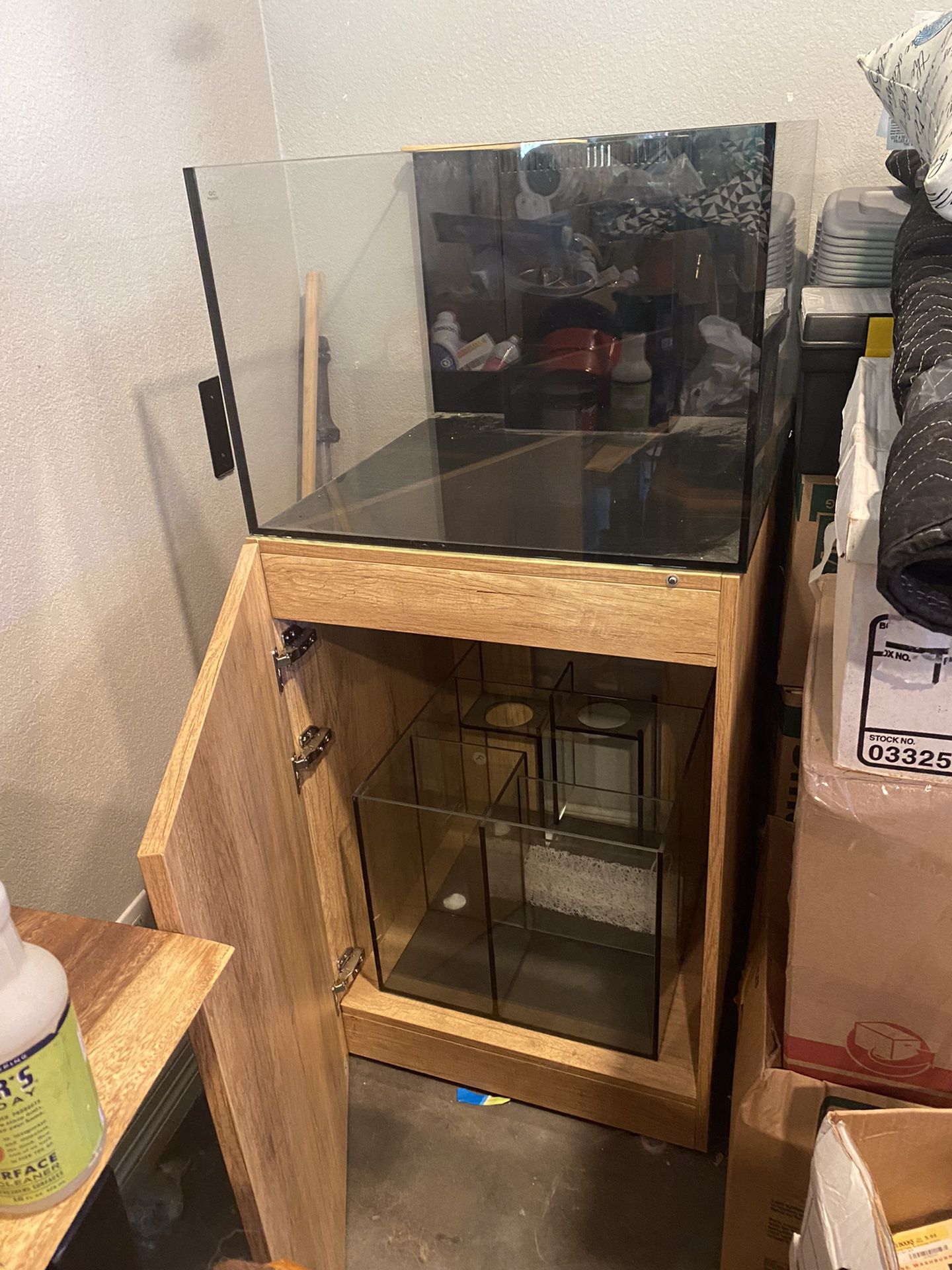 Water Box 55 Gallon Reef Tank With Sump And Cabinet 