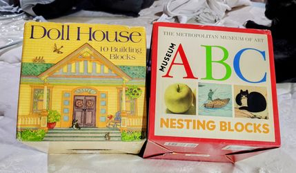 Vintage But New Doll House Building Blocks Also  Museum ABC Nesting Blocks 