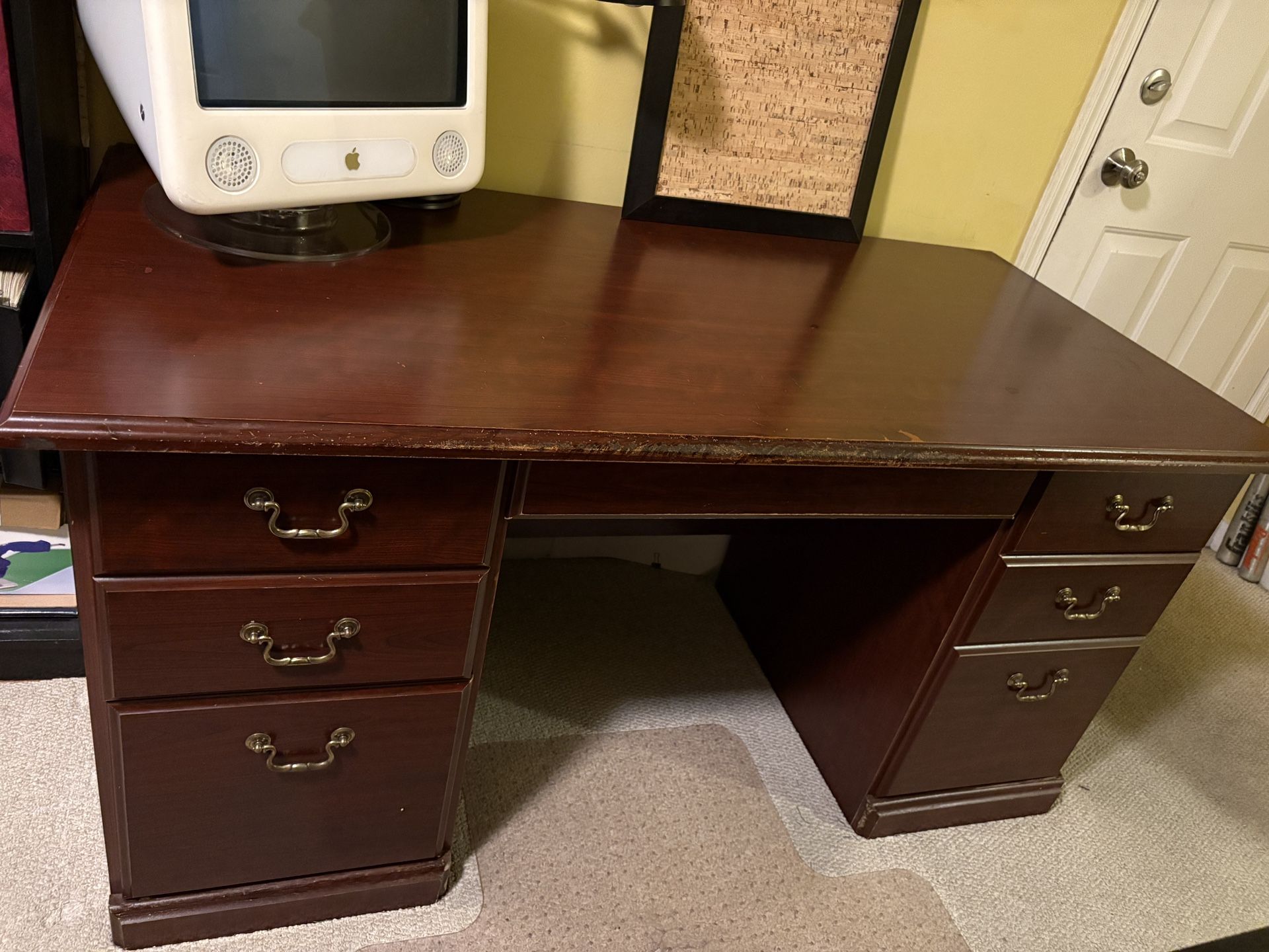 Home Office Desk, Cherry Color