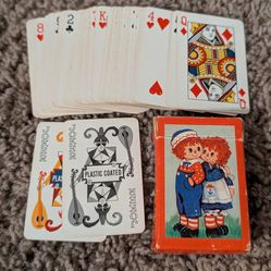 Vintage 1974 Raggedy Ann and Andy Hallmark Miniature Playing Cards
