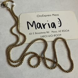 14k YG Palma Link Chain #108922-1 MGC 