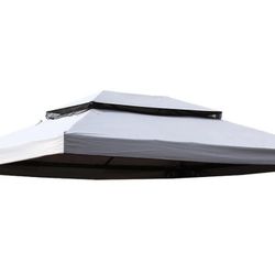 Replacement Canopy Top for 10x13 ft Outdoor Gazebo (Canopy Only, Frame and Screen Not Included)beige/Cream