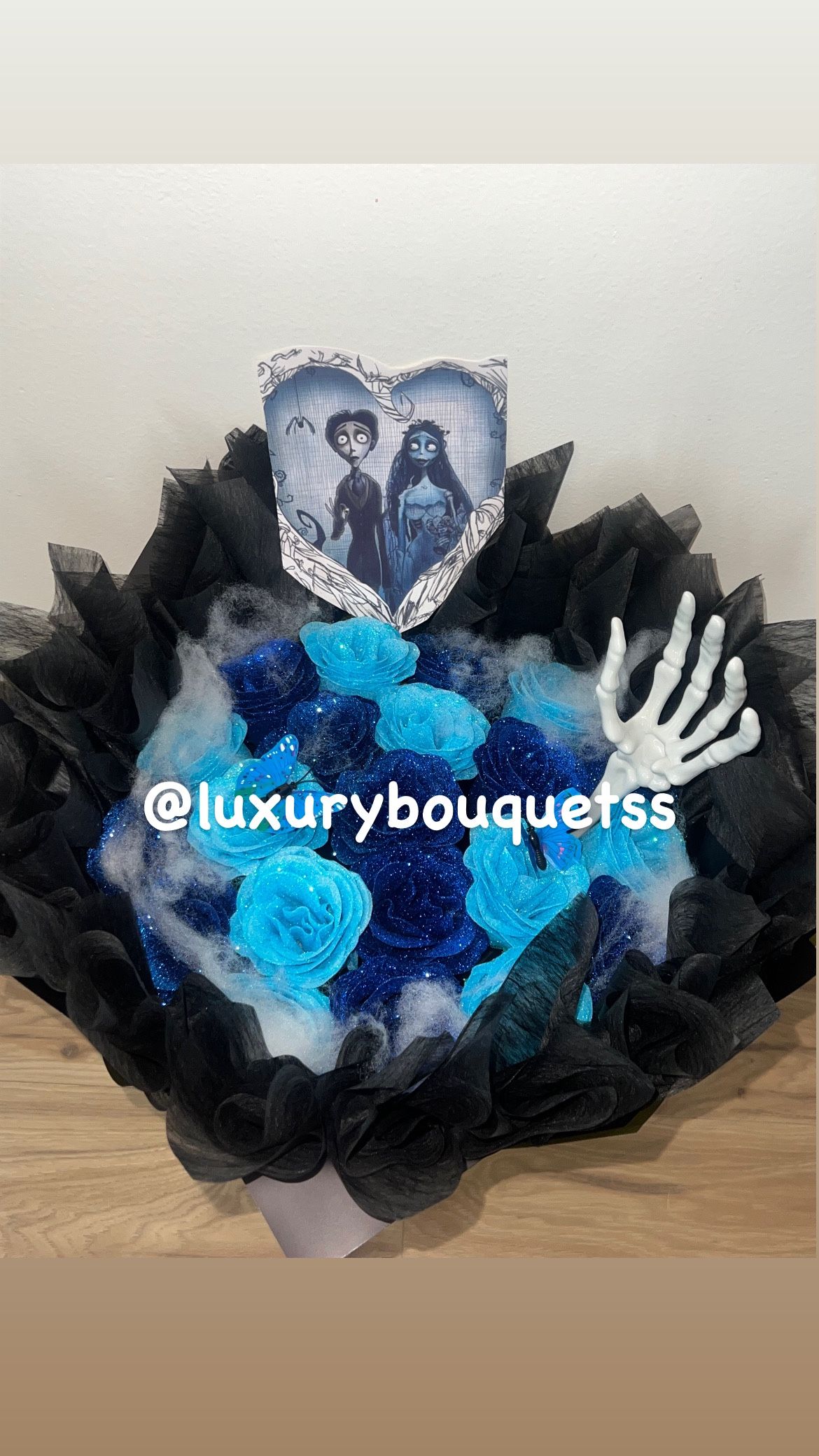 Corpse Bride Halloween Spooky Bouquet Baskets