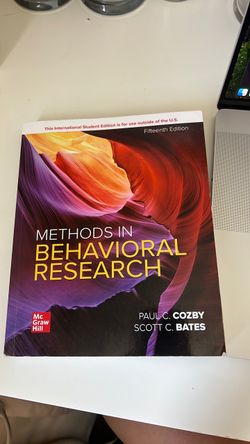 Methods in Behavioral Research