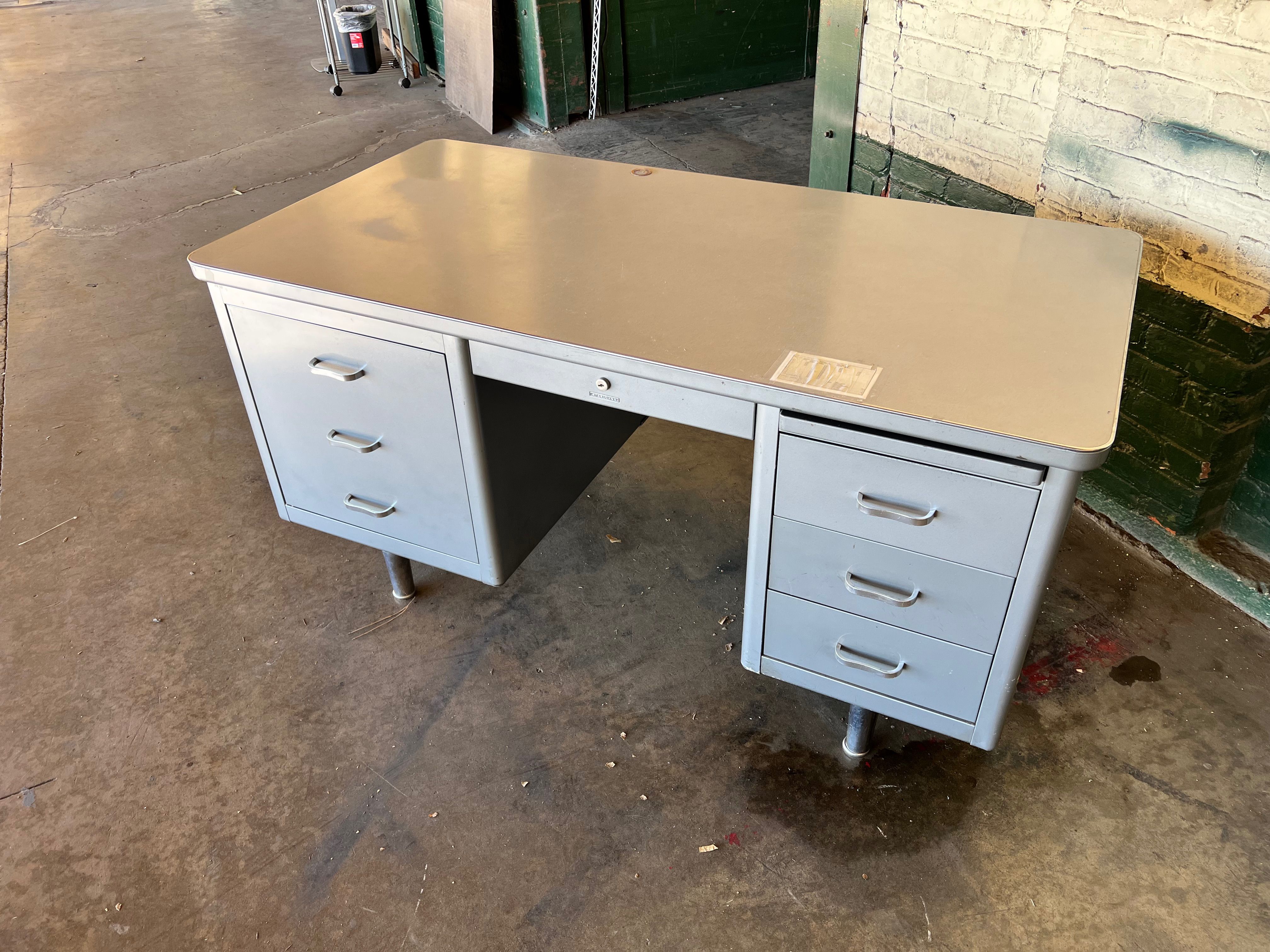 RARE TANKER DESK W/TYPEWRITER TRAY -can deliver-