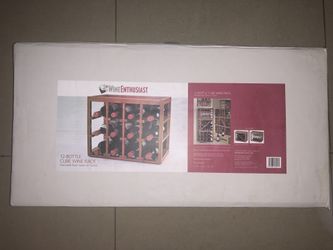 Wine enthusiast 12 bottle cube wine rack