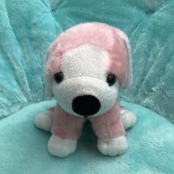8 Inch Pink Stuffed Animal Dog