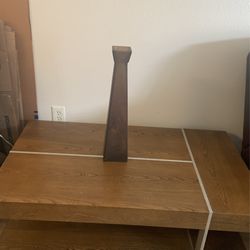 Frosted Tall Glass Brown Vase 