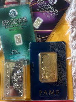 🤩Silver Gold Square Coin Bar🙃🍄🍃