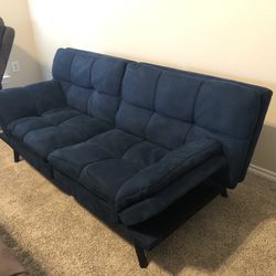 Futon Couch Navy Blue 6 x 3.5 Foot