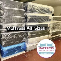 King Size Mattress 12” Inches Thick Plush Firm New From Factory Wrapped in Plastic Also Available: Twin, Full And Queen Same Day Delivery 