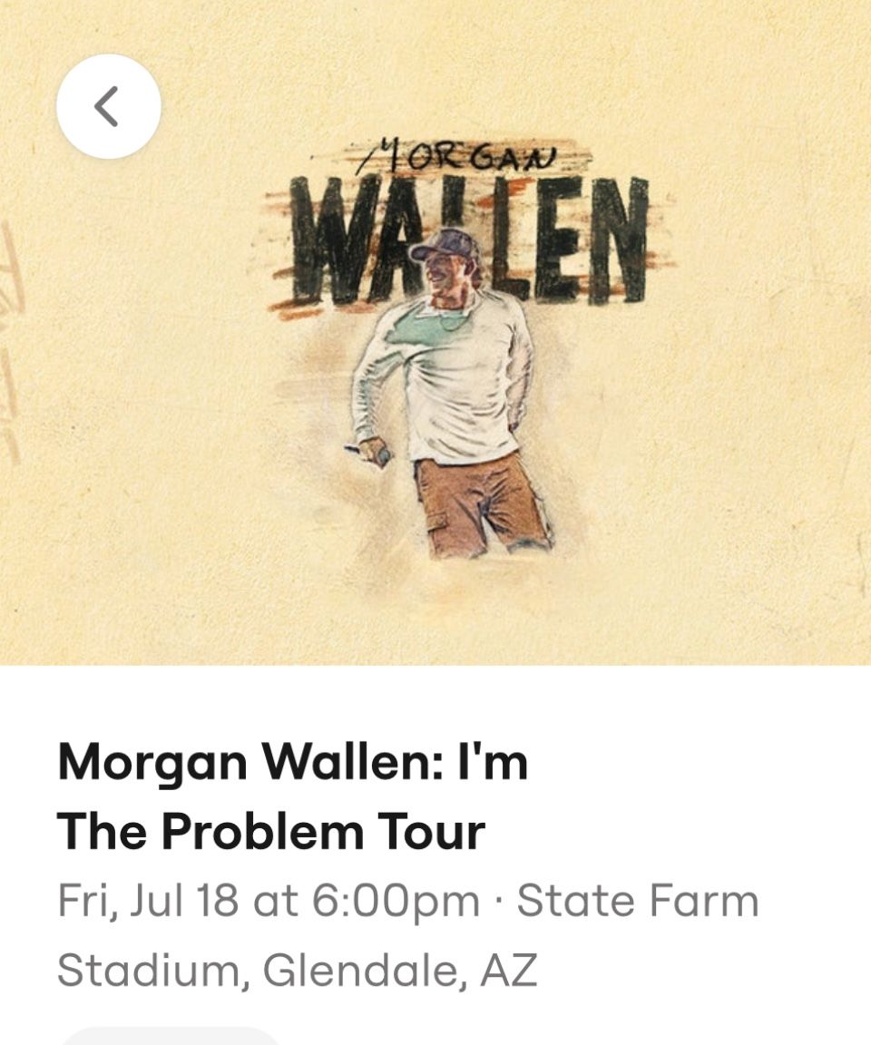 Morgan Wallen 2 Tickets 7/11/25 $225 each