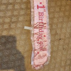 1st Birthday Girl Sash