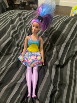 Mattel - 2021 Dreamtopia - Blue & Purple Hair Unicorn Barbie Doll - Curvy